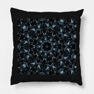 Silver Blue Magical Winter Star Pillow