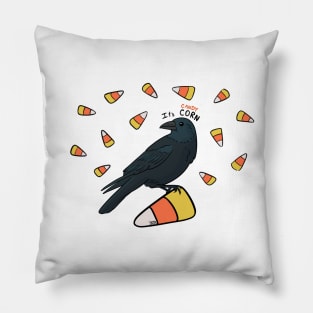 Candy Corn Crow Pillow