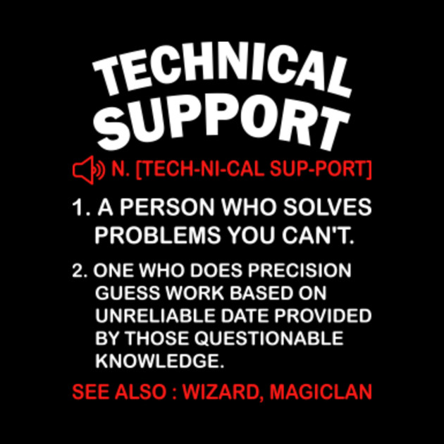 Tech Support Definition Funny Helpdesk Computer Geek Nerd