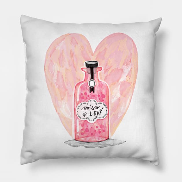 POISON OF LOVE Pillow by CANVAZSHOP