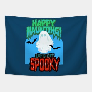 Halloween happy Haunting let's get Spooky Fritts Cartoons Tapestry