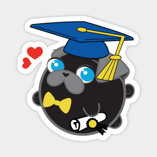 Poopy the Pug Puppy - Graduation Magnet