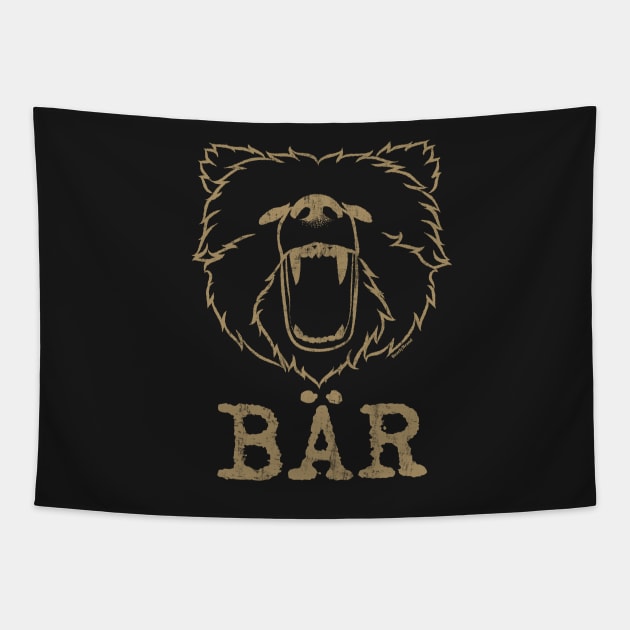 German Bear (Bär) Woof Grizzly Bear Grr | Gay Bear | BearlyBrand Tapestry by The Bearly Brand