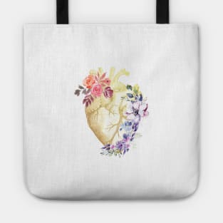 Floral Heart Anatomy Tote