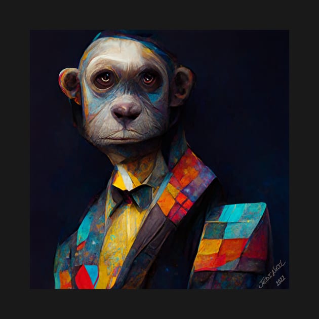 Herlof - Colorful Cubic Multidimensional Monkey by JediNeil