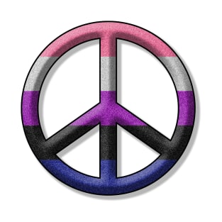 Peace Pride design in Gender Fluid pride flag colors T-Shirt