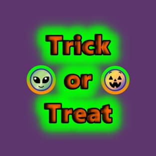 Trick or Treat Neon Retro Halloween T-Shirt