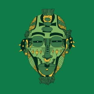 Forrest Green African Mask 5 T-Shirt