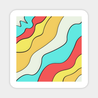 Pattern with waves Magnet