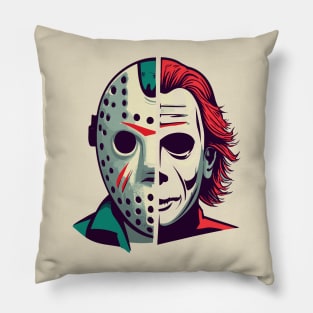 Famous Horror Movie Monster Illustration Pillow