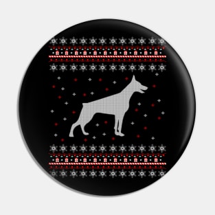 Dobermann Ugly Christmas Sweater Gift Cute Pin