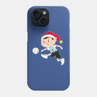 Argentina football Christmas elf. Football World Cup soccer t-shirt Phone Case