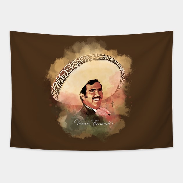 Vicente Fernandez Artwork Tapestry by Sauher