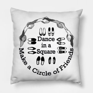 Dance Circle BLK Pillow