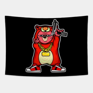 Gangster Bear Tapestry