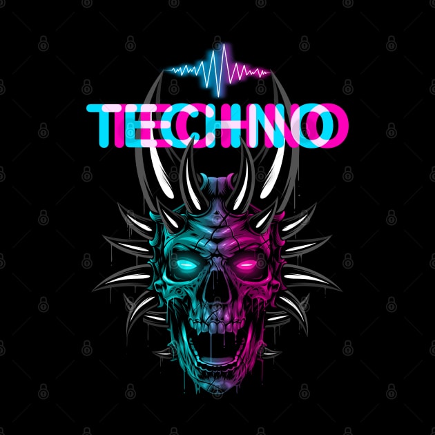 Evil Techno skull by albertocubatas