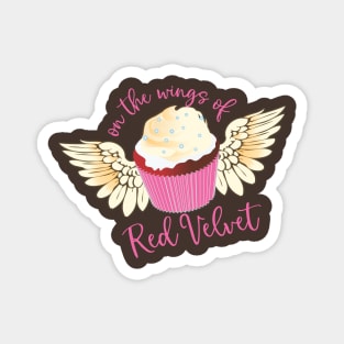 Red velvet cupcake angel wings baking bakery sweets Magnet