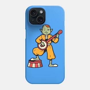 Vintage Creepy Circus Zombie Playing a Banjo Phone Case