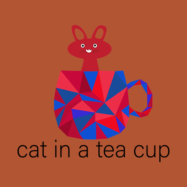 Cat in a teacup by Shop-domcq