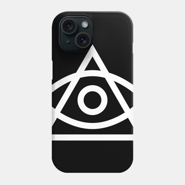 all seeing eye white Phone Case by drugsdesign