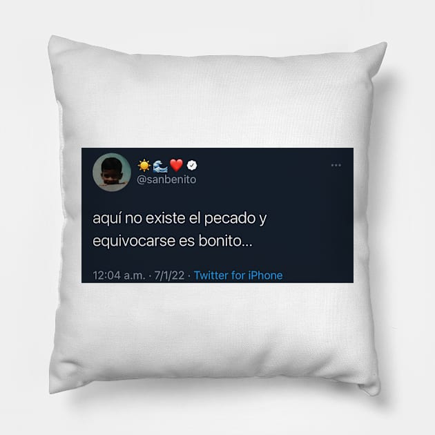 Aquí no existe el pecado trino Pillow by emiliapapaya