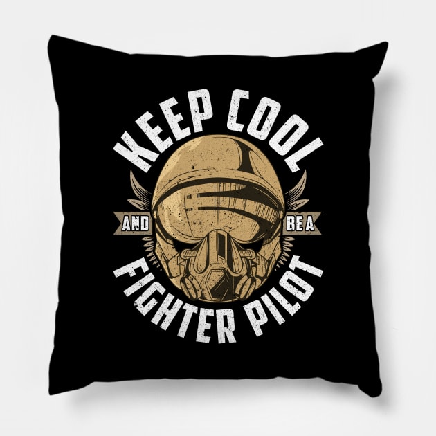 Keep Cool And Be A Fighter Pilot Pillow by theperfectpresents