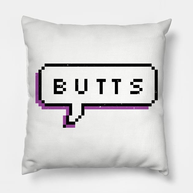 8bits butts Pillow by wnchstrbrothers