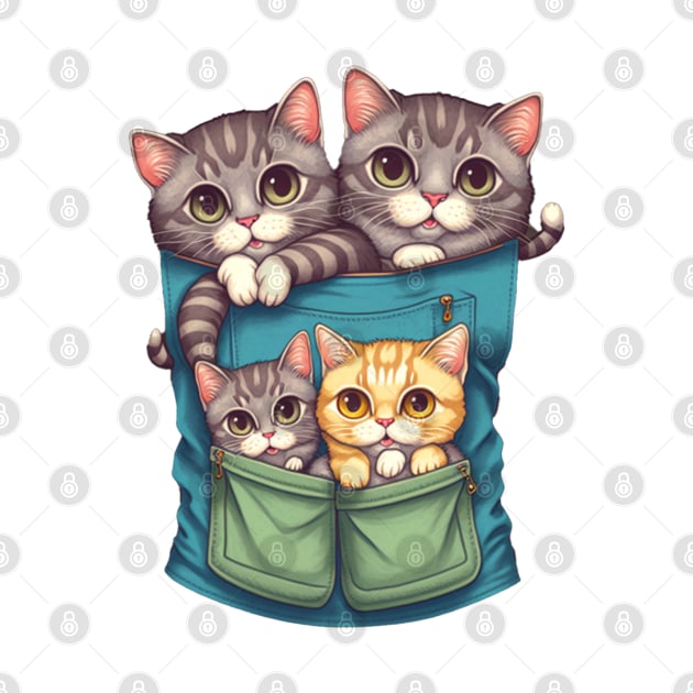 cats in pockets-cute cats in pockets-cute cats-cute kittins. by TrvlAstral