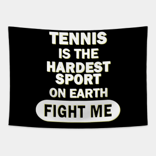 Tennis Tennis Court Match Men Double Forehand Tapestry