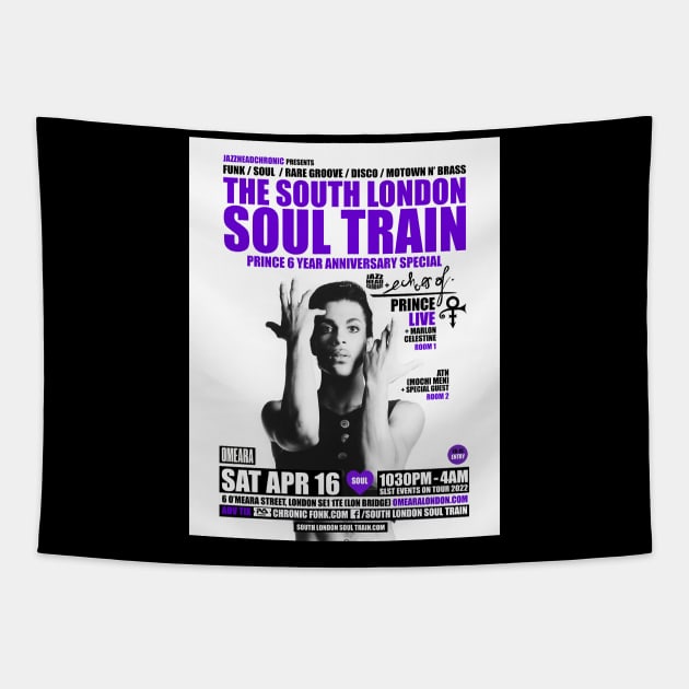 POSTER - THE SOUTH LONDON - SOUL TRAIN - PRINCE Tapestry by Promags99