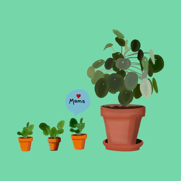 Pilea Mama and Babies by jenblove