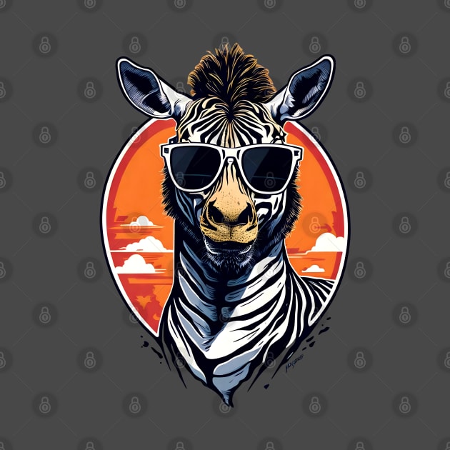 Funny Zebra art animal lover by T-shirt US