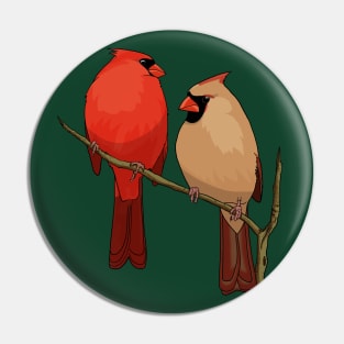 Northern Cardinal Couple Pin