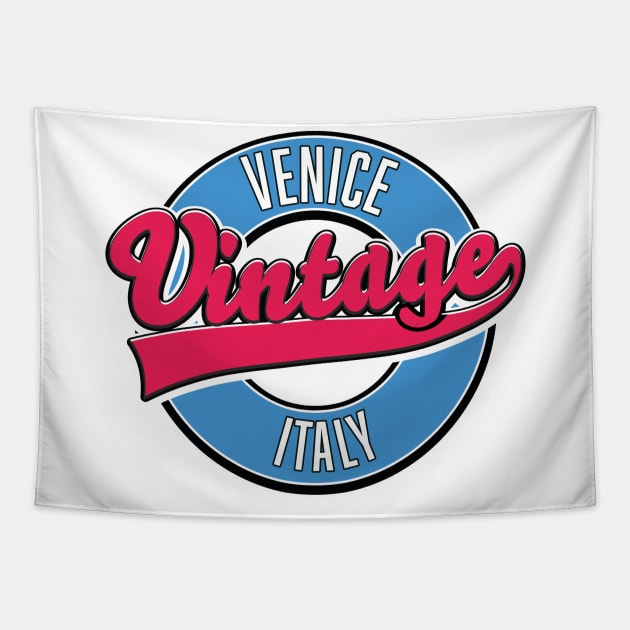 Venice Italy vintage style logo Tapestry by nickemporium1