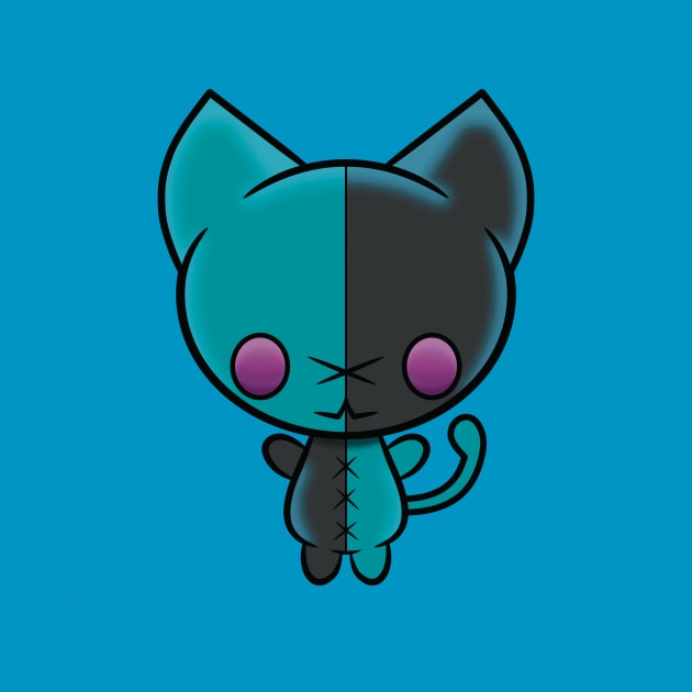 Blue Harlekitten by RD Doodles