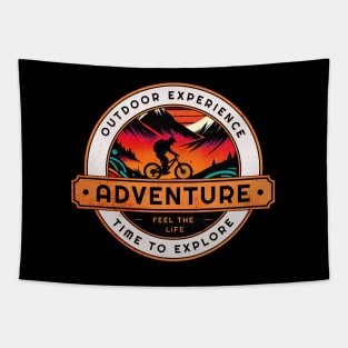 Outdoor Experience Mountain Bike Design Tapestry