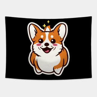 Cute Little Corgi Dog Lover Puppy Retro Tapestry