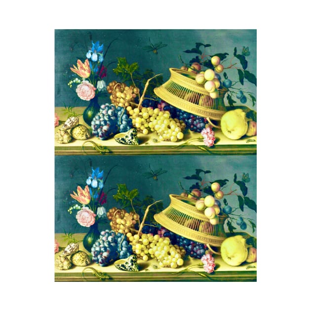 Still Life of Flowers, Fruit, Shells, and Insects by Balthasar van der Ast (digitally enhanced) by Amanda1775