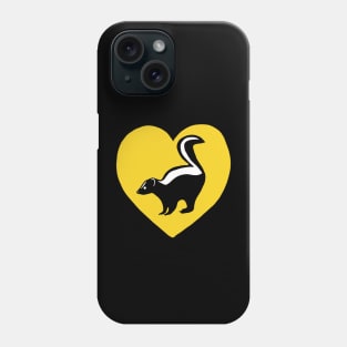 Skunk Yellow Heart for Skunk Lovers Phone Case