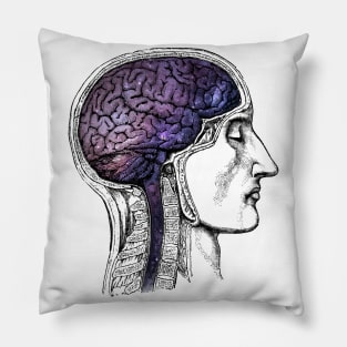 Starry Mind (black linework) Pillow