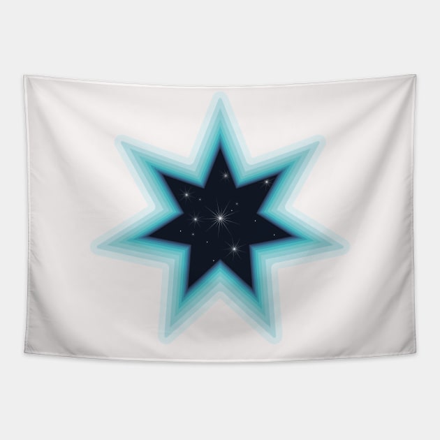 seven sided star Tapestry by petelpaun