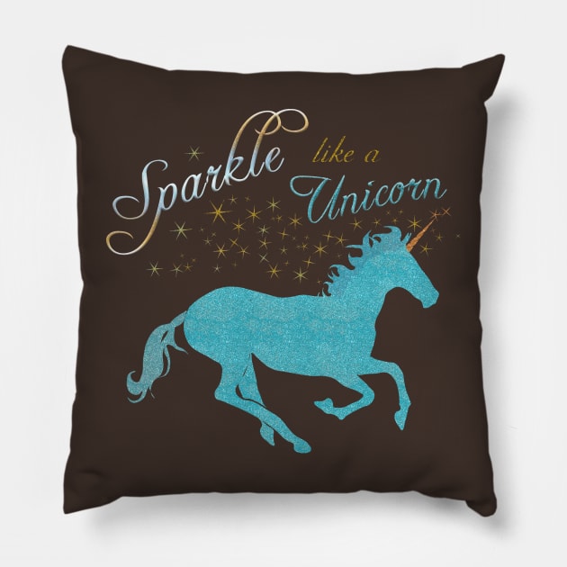 Sparkle Like a Unicorn Pillow by Holisticfox