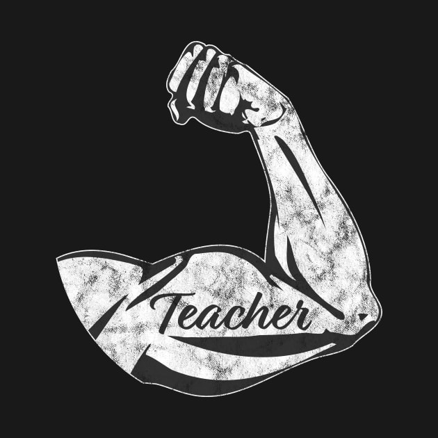 Teacher Strong Muscle Power School Gift Idea by JeZeDe