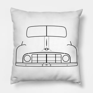 Morris Minor MM classic car outline (black) Pillow