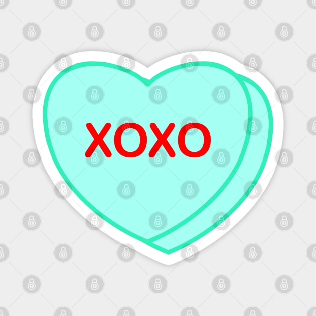 Conversation Heart: XOXO Magnet by LetsOverThinkIt