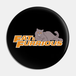 Grey British shorthair cat - Fat and Furrious Pin