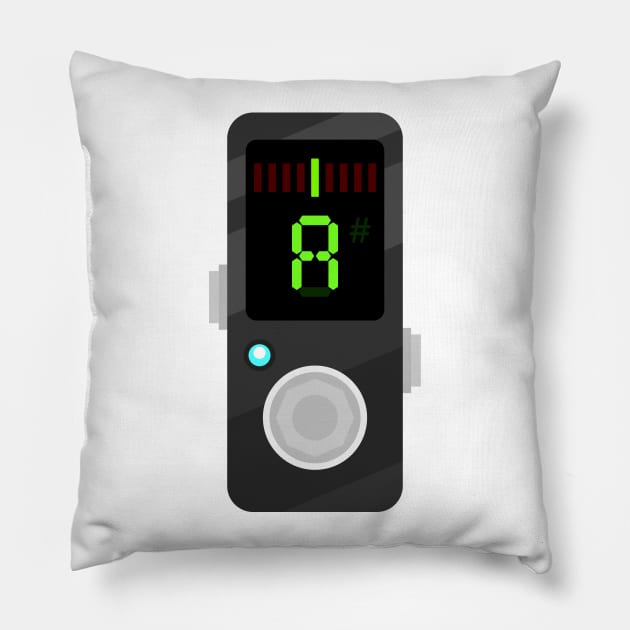 In Tune - Guitar Tuner Pedal Pillow by d13design