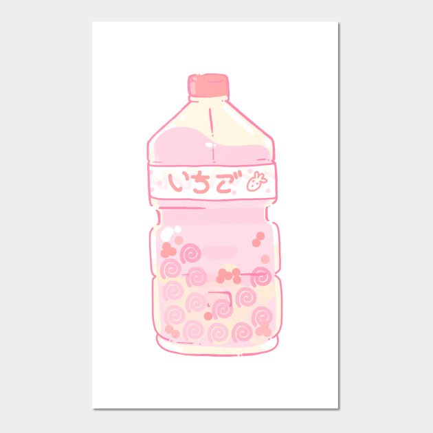 Strawberry Milk Kawaii Posters And Art Prints Teepublic Super kawaii chocolate milk carton with milk mustache. strawberry milk
