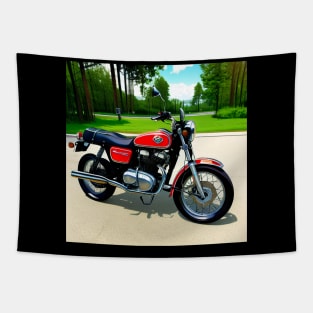 Vintage Motorcycle Art Tapestry