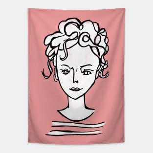 Sweet Curly Confident Woman Tapestry